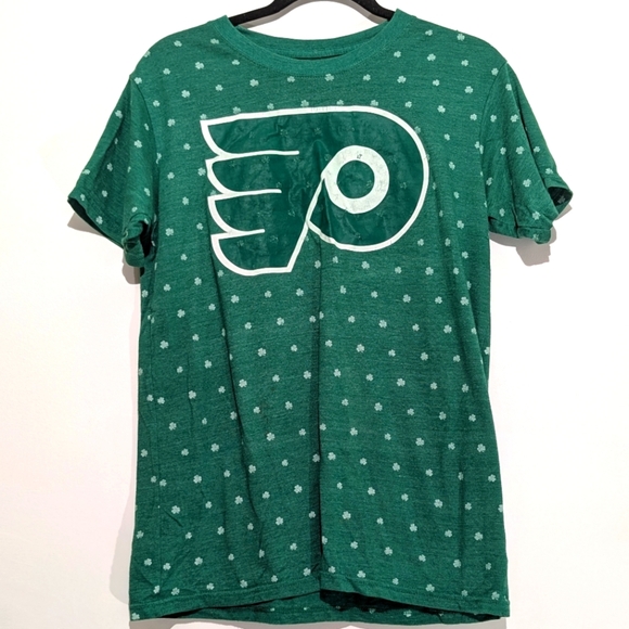 Fanatics NHL Philadelphia Flyers St. Patrick’s Day Tee – Green – Medium – Gently - Picture 1 of 8